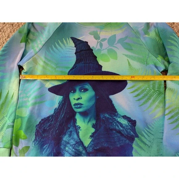 Bums and Roses x Wicked Elphaba Witch Sweatshirt Top Bamboo Viscose Girls 7/8 - Picture 6 of 8